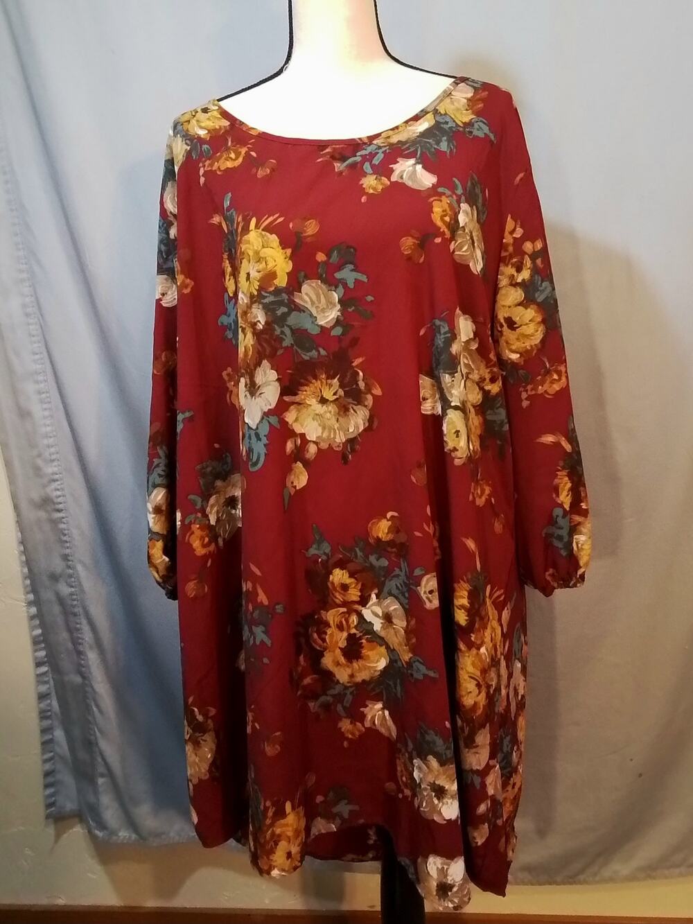 Burgundy top / short dress from RUE+
